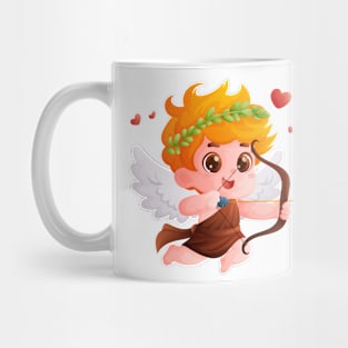 Flying Cupid with Bow and Arrow Mug